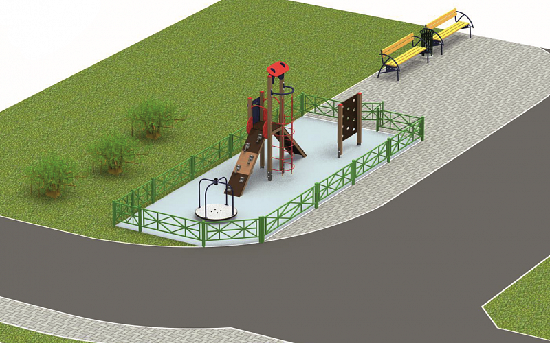 Дизайн-проект детской игровой площадки 27 х 24 м.