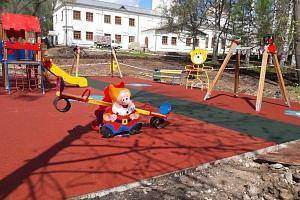 Детская и спортивная площадка в г. Кудымкаре. парк им. И.Я. Кривощекова.