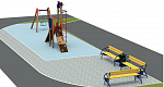 Дизайн-проект детской игровой площадки 27 х 24 м.