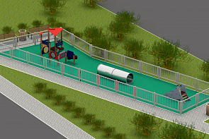 Дизайн-проект детской и спортивной площадки 69 х 18 м