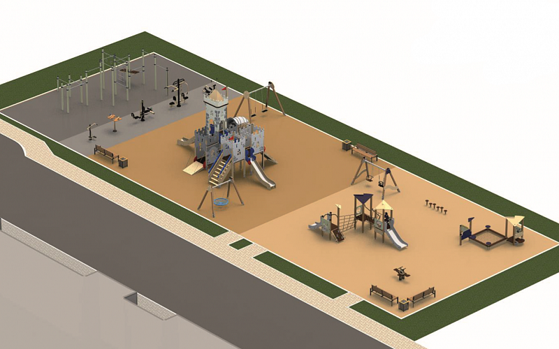 Дизайн- проект игрового и спортивного комплекса 11 х 11 м