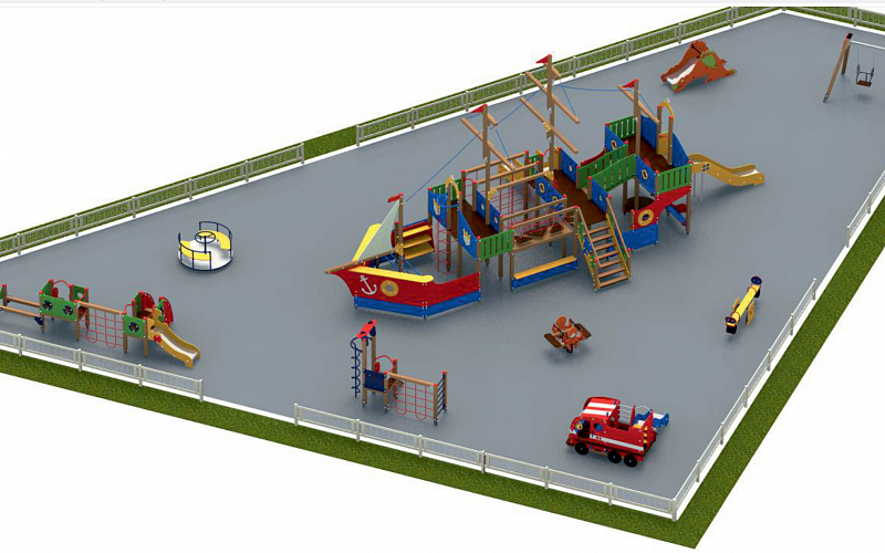 Дизайн-проект детской игровой площадки 5 х 5 х7 х1